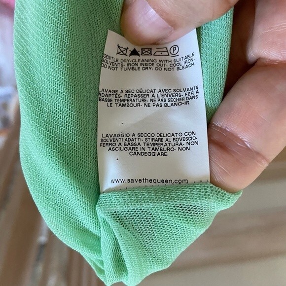 Save the Queen Asymmetrical Hem Abstract Print Sleeveless Dress XL - Picture 13 of 13